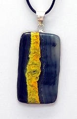 Bumblebee Jasper Large Rectangle Pendant