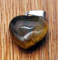 Tiger Eye Mini Heart Pendant