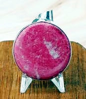 Rhodochrosite Round Pendant