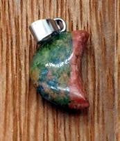 Unakite Moon Pendants