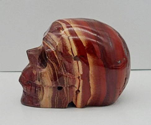 Rainbow Jasper Skull