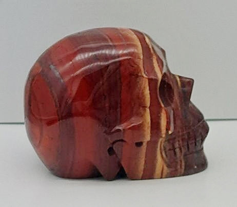 Rainbow Jasper Skull