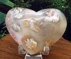 Flower Agate Heart