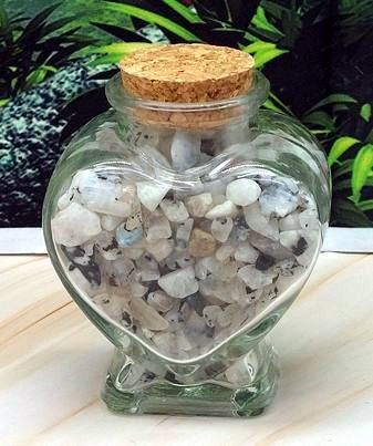 Rainbow Moonstone Chip Jar