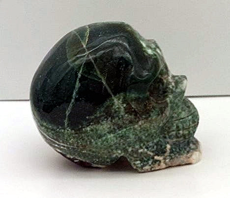 Moss Agate Skull