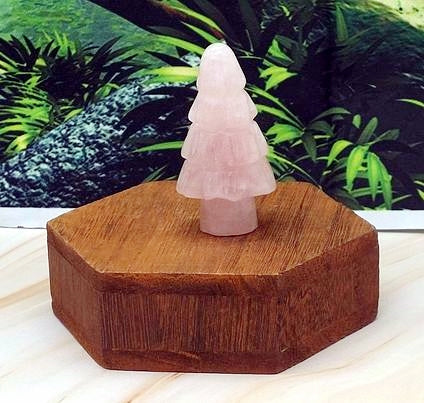 Rose Quartz Christmas Tree 2"